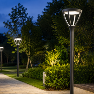 Lampa do parku 4m RAL7016